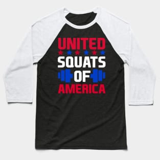 United Squats Of America graphic for a Gym Workout Lover Baseball T-Shirt